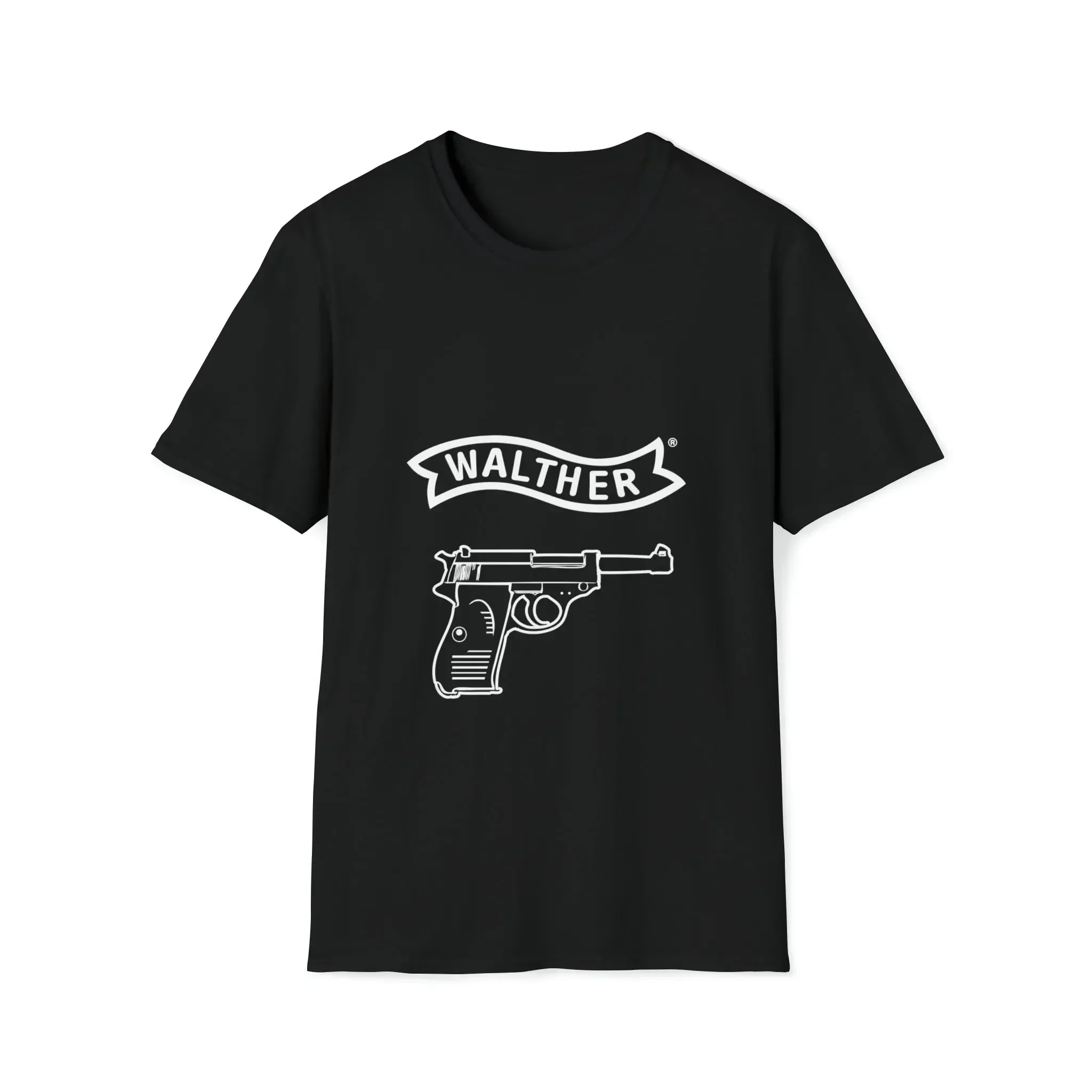 Camiseta con logotipo de Walther Arms Company, camiseta alemana con pistola P38 PPK, WW2