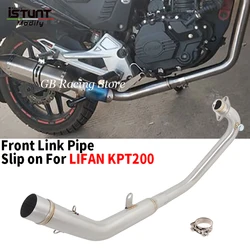 Slip on For LIFAN KPT200 KPT 200 Motocross Motorcycle Espace Moto Front Link Pipe 50.8 mm Exhaust Full System Modified tube