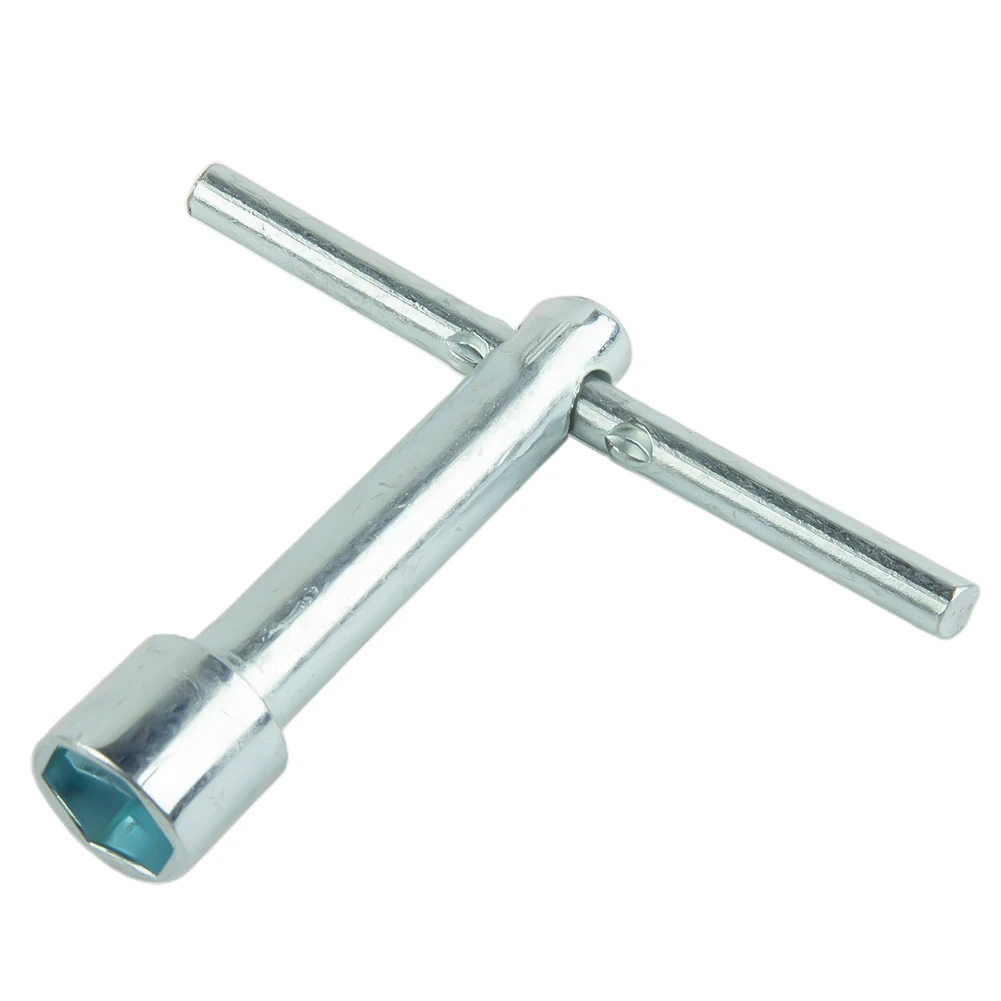 Llave de tubo para herramienta manual, tamaño de 10mm, 10mm/0,4\ ", mango en T, 2 uds., herramienta manual para conductor, llave de vaso hexagonal, práctica plateada