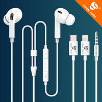 SOMIC TONE Wired Earphones Stereo Bass Headphone In-Ear 3.5mm Type C Lighting Headset with MIC for iphone Xiaomi Samsung Phones