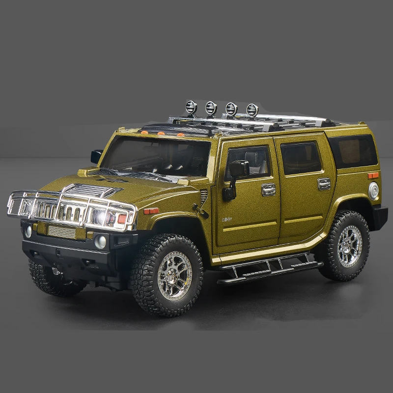 Hummer H2 ミニカー 1/18 1/18 HUMMER H2 Highway 61 SUV Alloy Car Model Diecast Metal Off