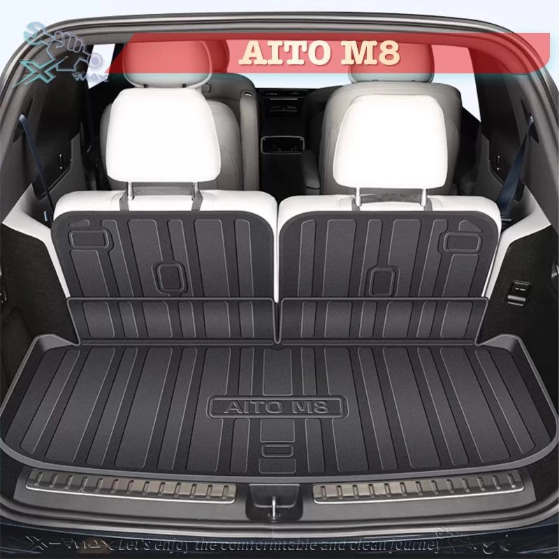 

For HUAWEI AITO M8 2025 TPE Custom Fit Car Trunk Mat All Season Cargo Mat 3D Shaped Laser Measured Trunk Liner Trunk Protector