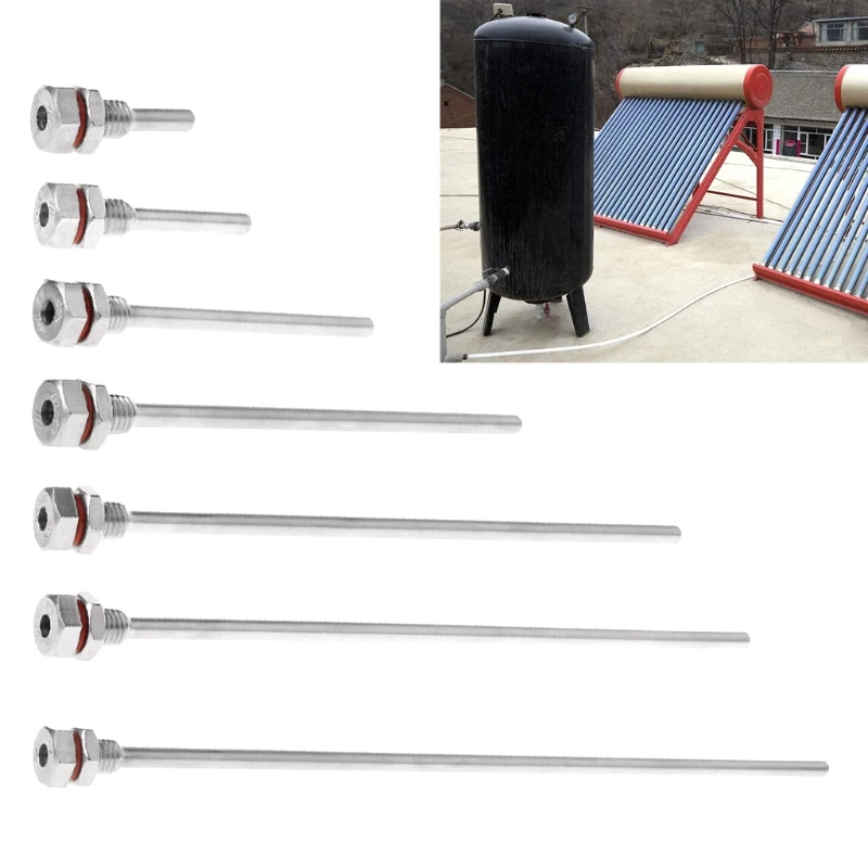 M6CF Stainless Steel Thermowell M10X1.5 Thread for Temperature Sensors Thermometer