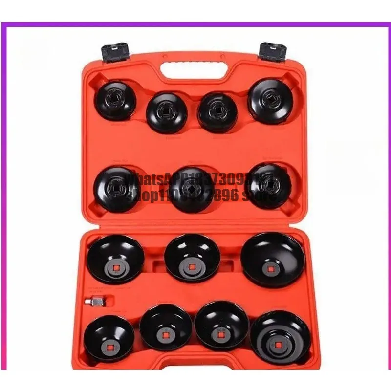 

14pcs Universal Oil Change Filter Cap Wrench Cup Socket Tool Set