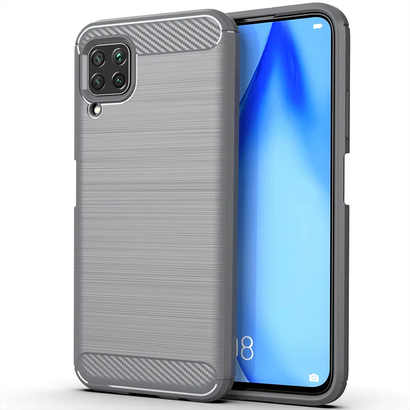 Carbon Fiber Shockproof Case For Huawei P40 Lite Silicone Case for p40lite Huawey Bumper Full Protective Back Cover Coque Fundas view 5
