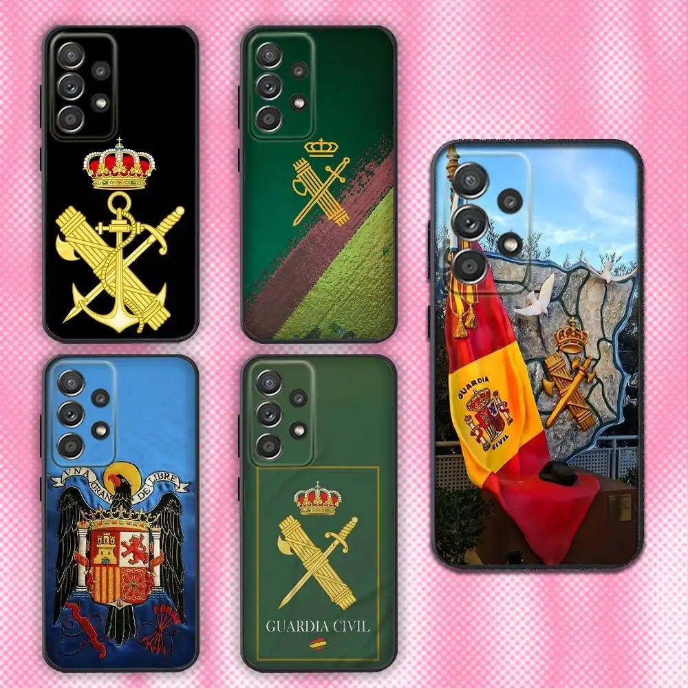 

Spanish Guard Civil Emblem Phone Case For Samsung Galaxy A13,A21s,A22,A31,A32,A52,A53,A71,A80,Soft Black Shell