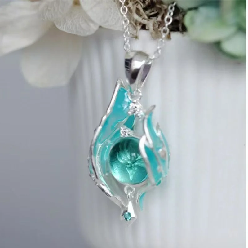 Genshin Impact Hydroculus Pretty Necklace Artistic Luxury Trendy Fashion Jewelry Hot Selling Props Popular Fan Merchandise
