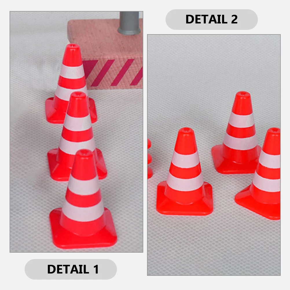 30 Pcs Road Sign Barricade Toy Traffic Signs Cake Toys For Kids Models Abs Miniature Child