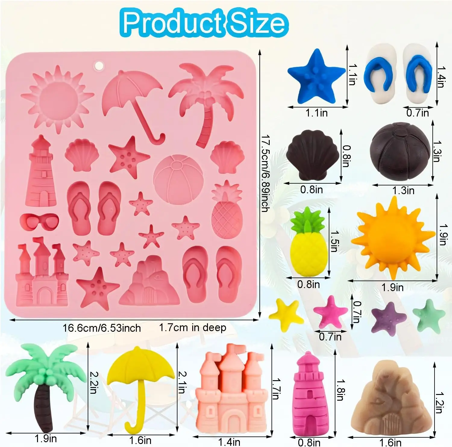 Summer Beach Vacation, Ship Sailing Theme Modeling Silicone Mold Baking Cake Ice Grid Chocolate Mold Baking Accessories