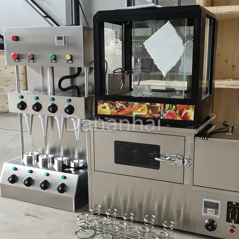 

High Quality Fully Automatic Stainless Steel Pizza Baking Machine Egg Barrel Cone Popular Kitchen Appliance