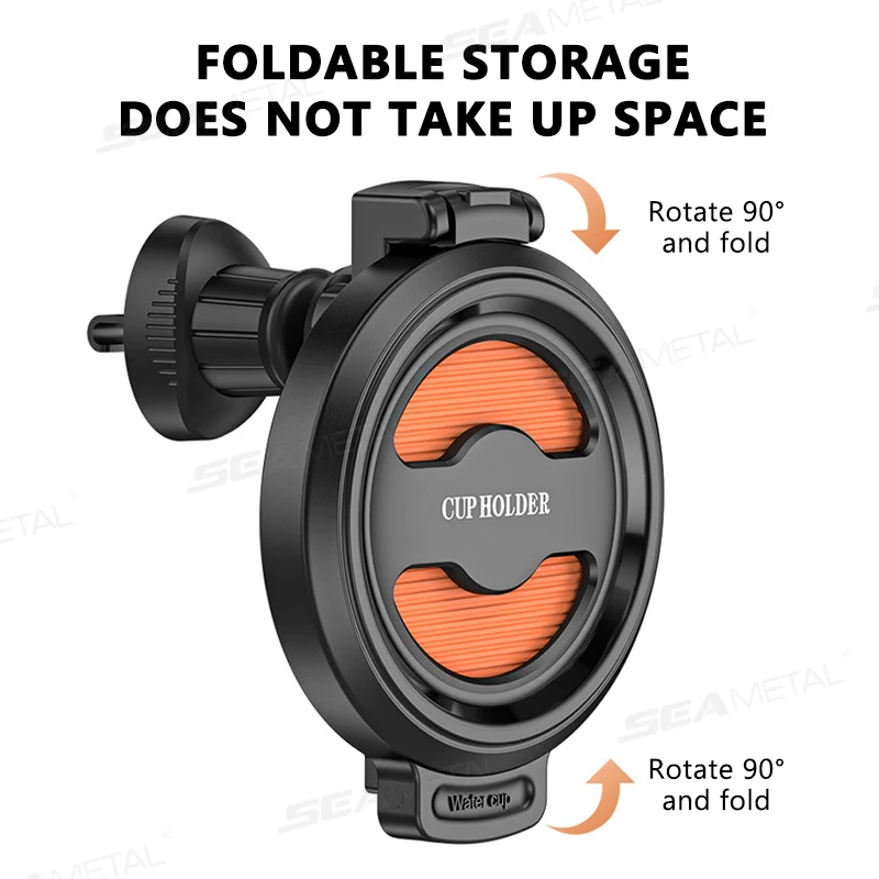 SEAMETAL Car Cup Holder Air Outlet Vent Drink Bracket Foldable Auto Drink Rack Stand For Water Bottles Stable Auto Organizer image 2