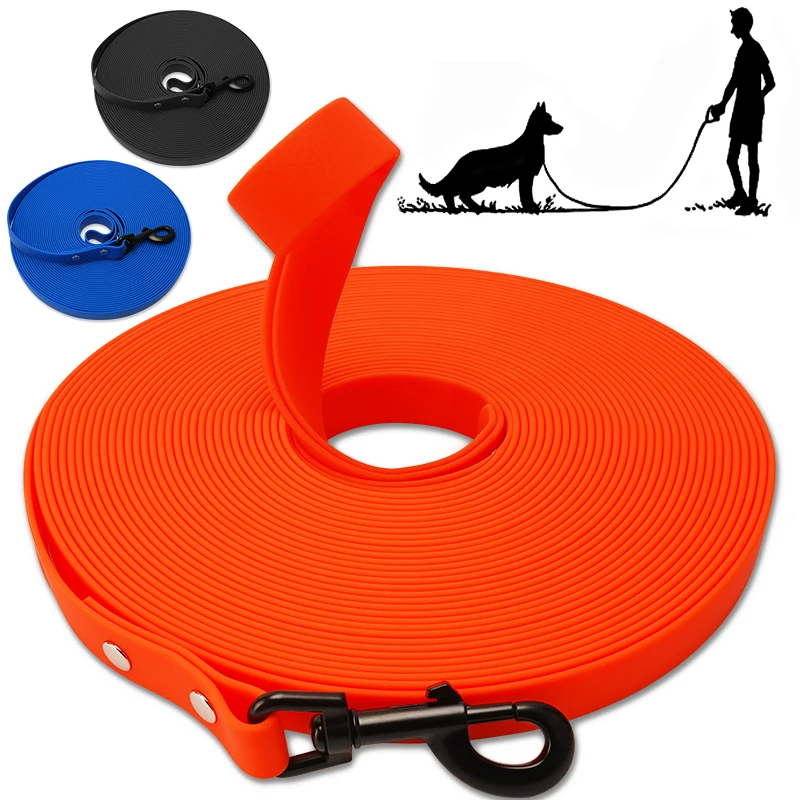 3/5/10/15m PVC Long Dog Leash Waterproof Pets Leash Recall Training Tracking Obedience Long Lead Easy to Clean Rope