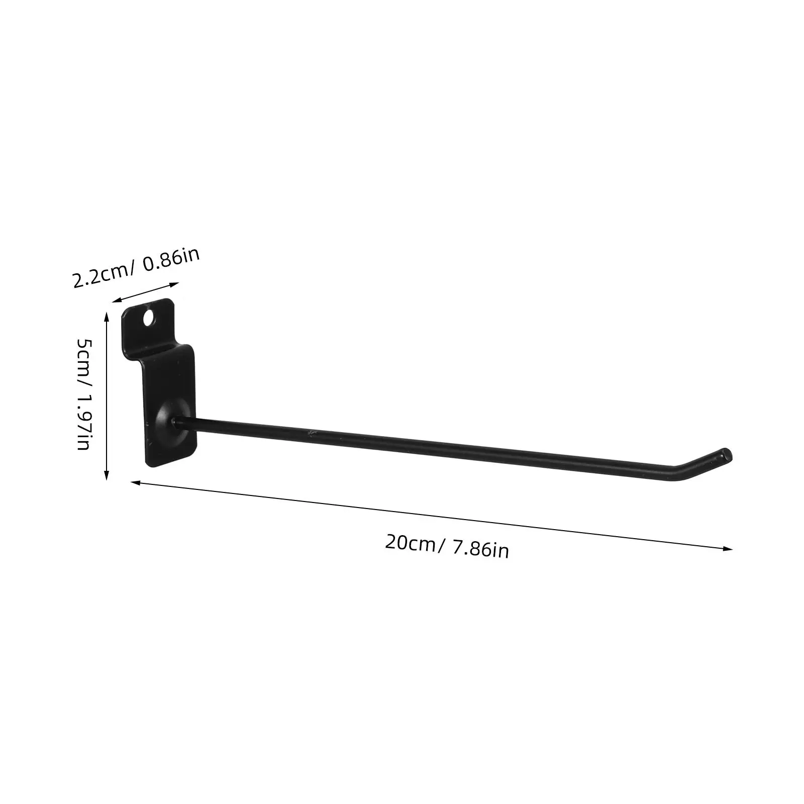 20Pcs Slatwall Hooks for Supermarket Shelf Rack Heavy Duty 4Mm Rod Length Shop Display Peg Hooks Slot Board Organizer