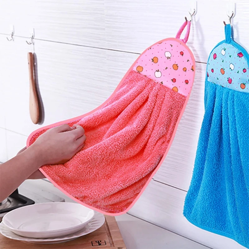 

Hanging Cloth, Kitchen Accessories 4pcs Coral Velvet Bathroom Supplies, Soft Hand Towel, Absorbent Cloth Dishcloths,