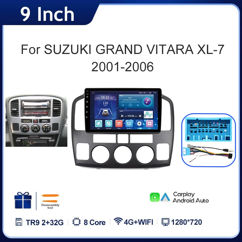 9 Inch Car Radio Android 12 Video Player Head Unit Stereo GPS