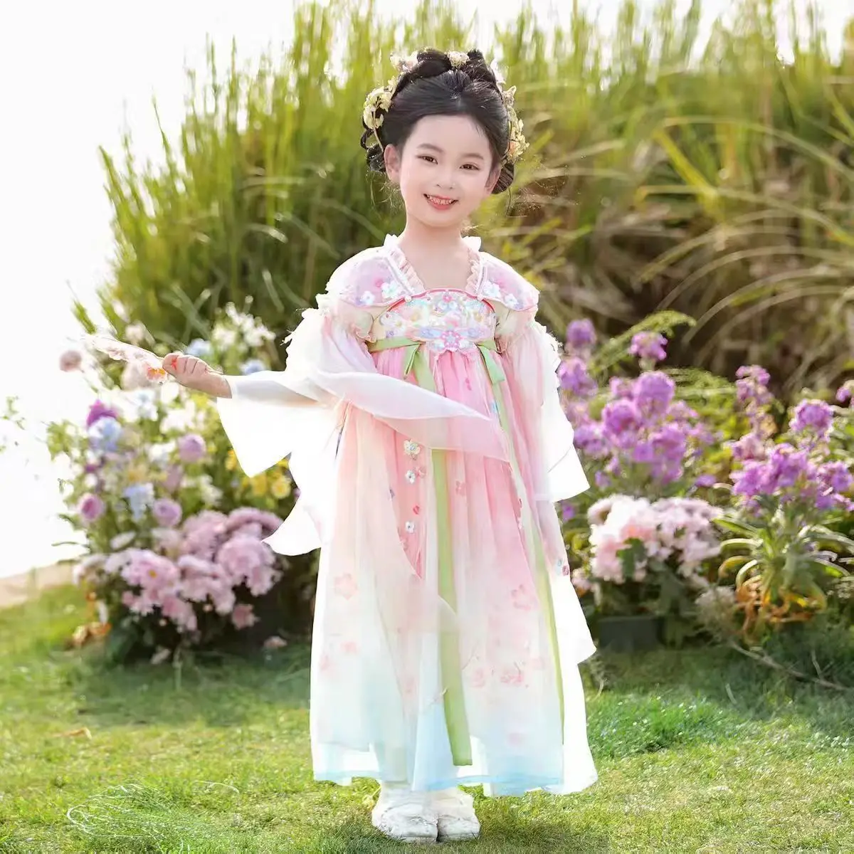 Girls' Hanfu Dress 2026 Summer New Style Children's Chinese Style Super Immortal Tang Dynasty Daily Hanfu Princess Skirt