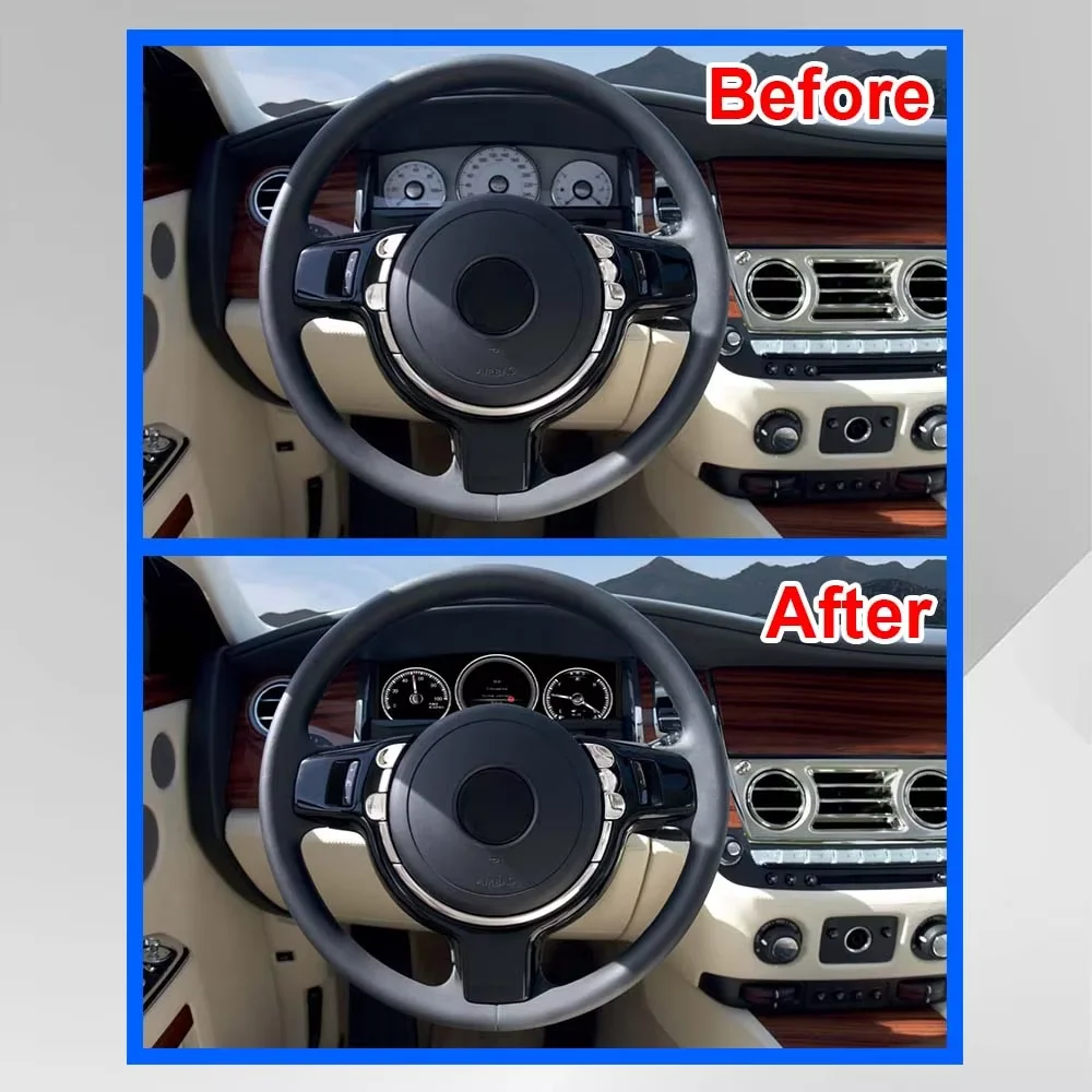 12.3 inch LCD Car Digital Instrument Cluster For Rolls Royce Phantom 2004 2005-2013 Dashboard Meter Cockpit Odometer Speed Panel