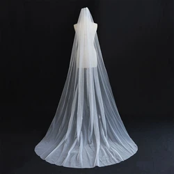 Elegant Cut Edge One-layer Bridal Veil with Comb for Bride Wedding Headpiece customized