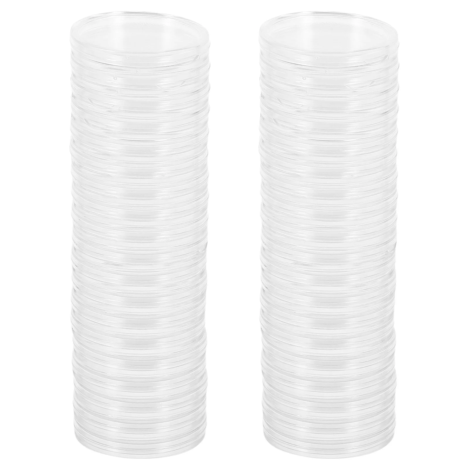 50Pcs Coin Protection Box Transparent Round Small Coin Case Storage Suitable Awards Ceremony Advertising Business Gifts