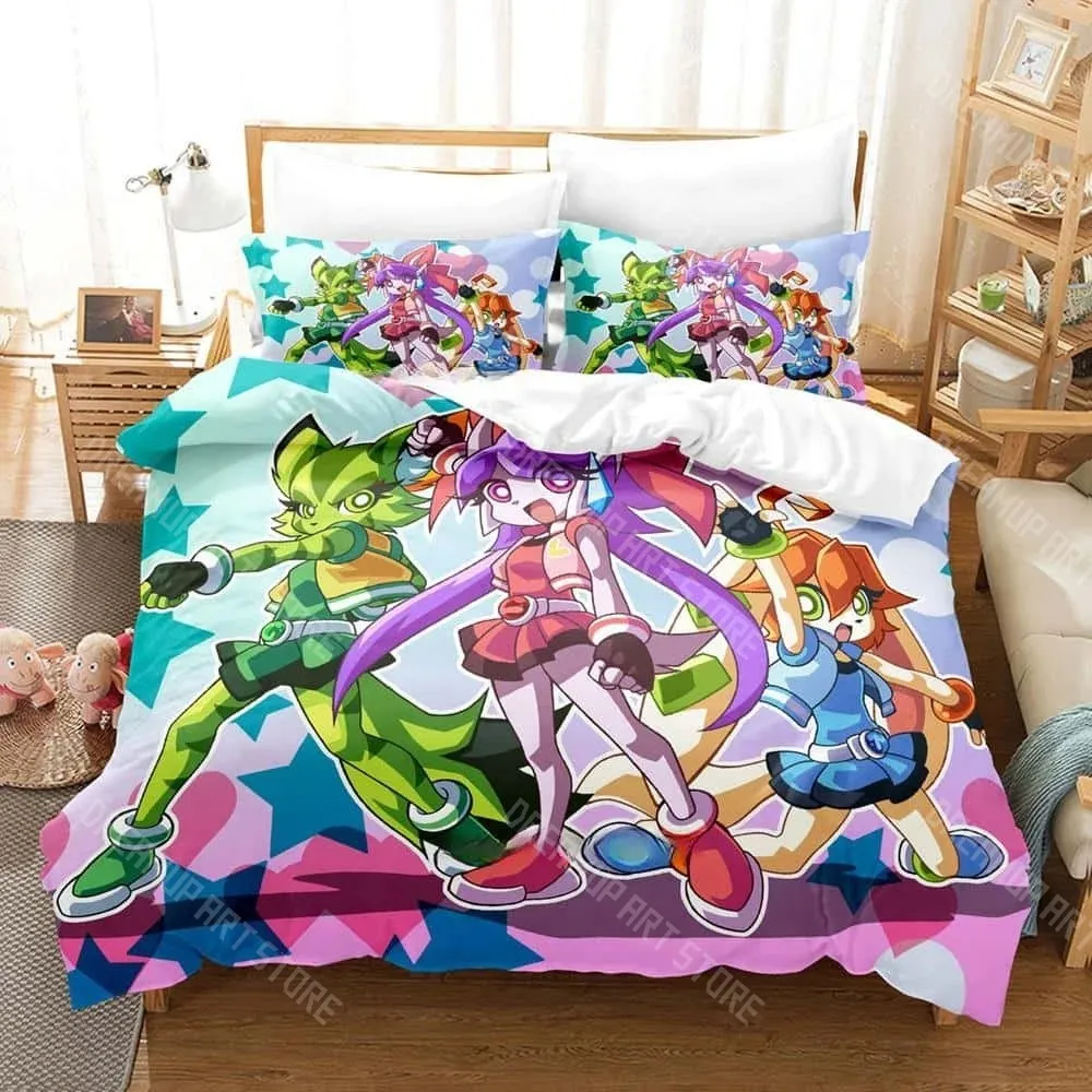 3D Printed Freedom Planet Game Bedding Set for Boys Girls Duvet Cover And Pillowcase Twin Queen King Full Single Double Sizes