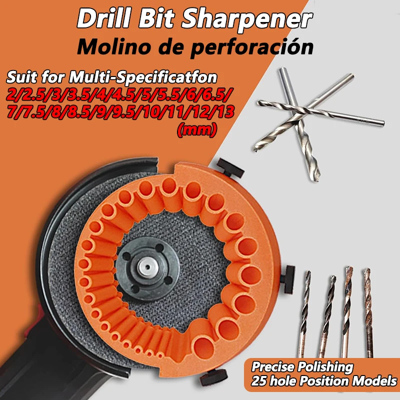2-13mm Drill Bit Sharpener, Portable Multi-specification Grinder, Electric Drill Bit Grinding Tool for Power Abrasive Work