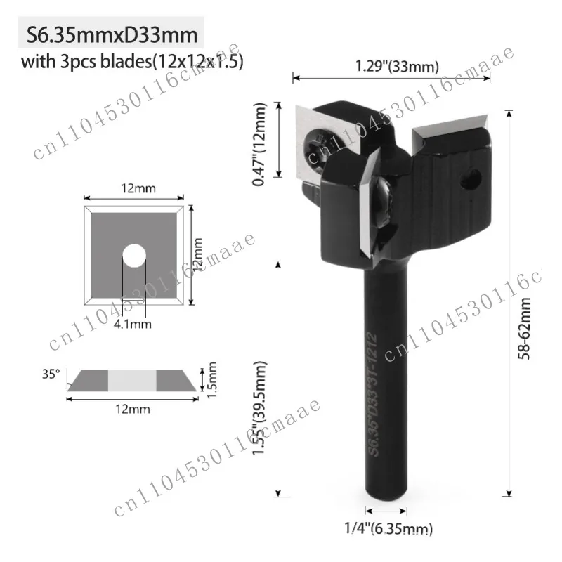 Discarded broken board knife Cutting, bottom cleaning and slotting Removable blade Solid wood woodworking milling cutter