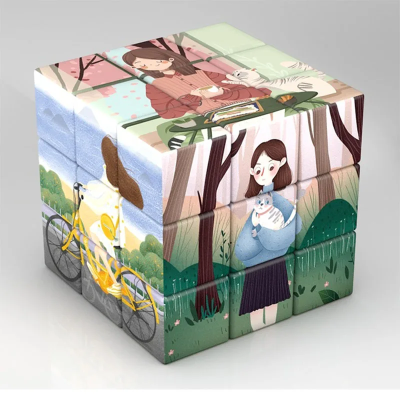 3x3x3 Magic Puzzle Cube Van Gogh Cube Children's Gifts Educational Toys