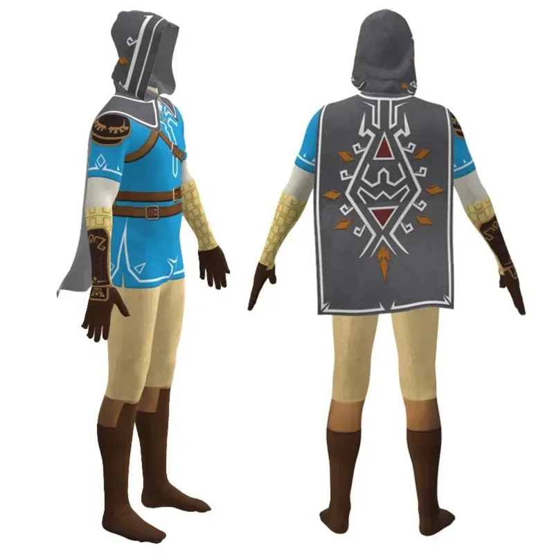 aa124LQAnime Heroes Linke mono para niños disfraz de Cosplay juego Zelda niños mono para adultos Halloween fiesta de Navidad Dres