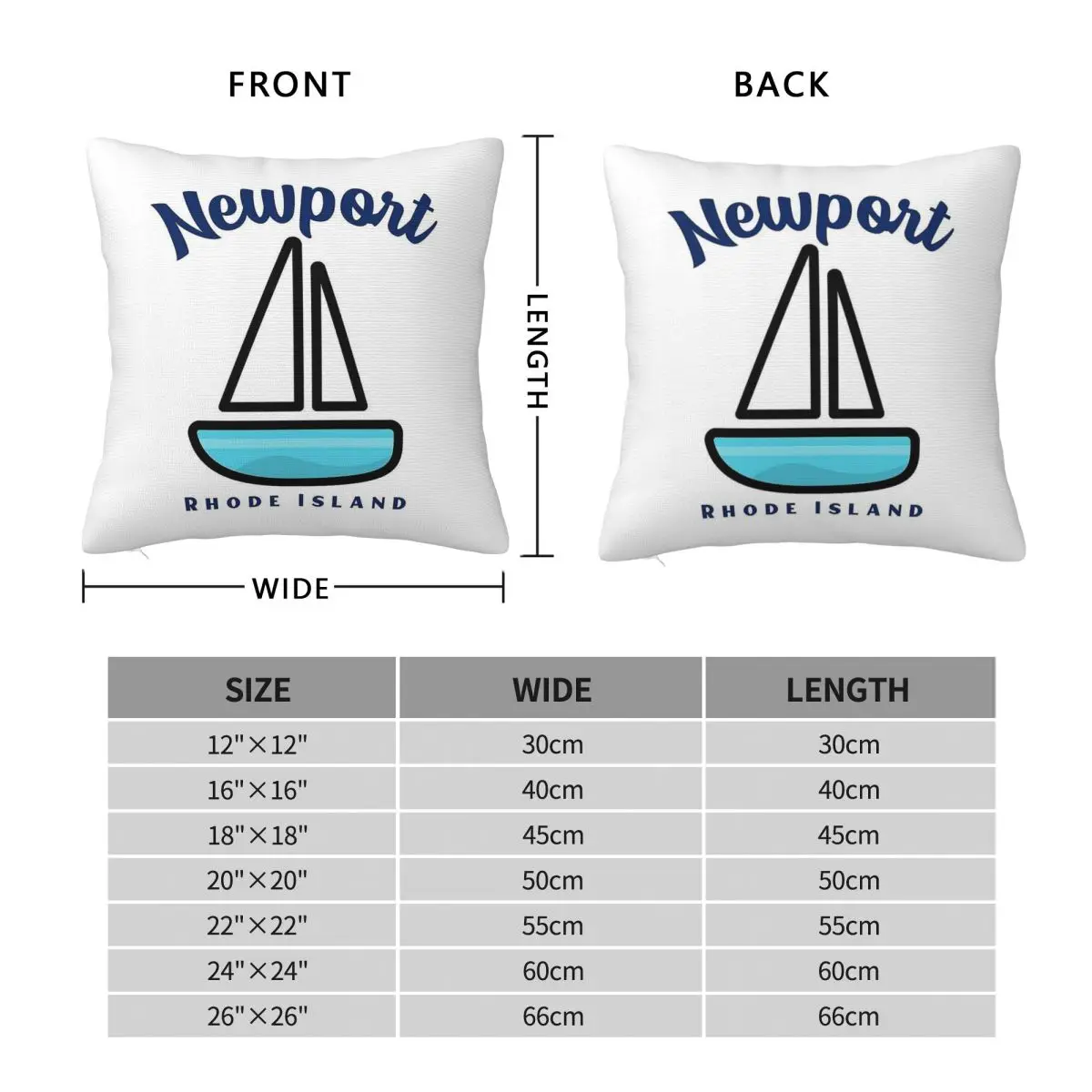 Take Me To Newport Rhode Island Square Pillowcase Polyester Linen Velvet Printed Zip Decorative Home Cushion Cover