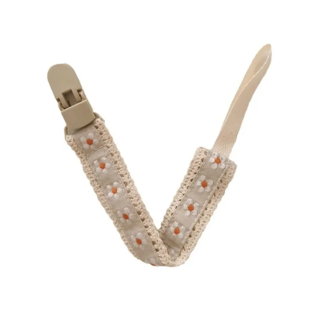 

Ethnic Style Baby Cloth Pacifier Chain Embroidery Floral Adjustable Soother Holder Dummy Clips Teether Straps