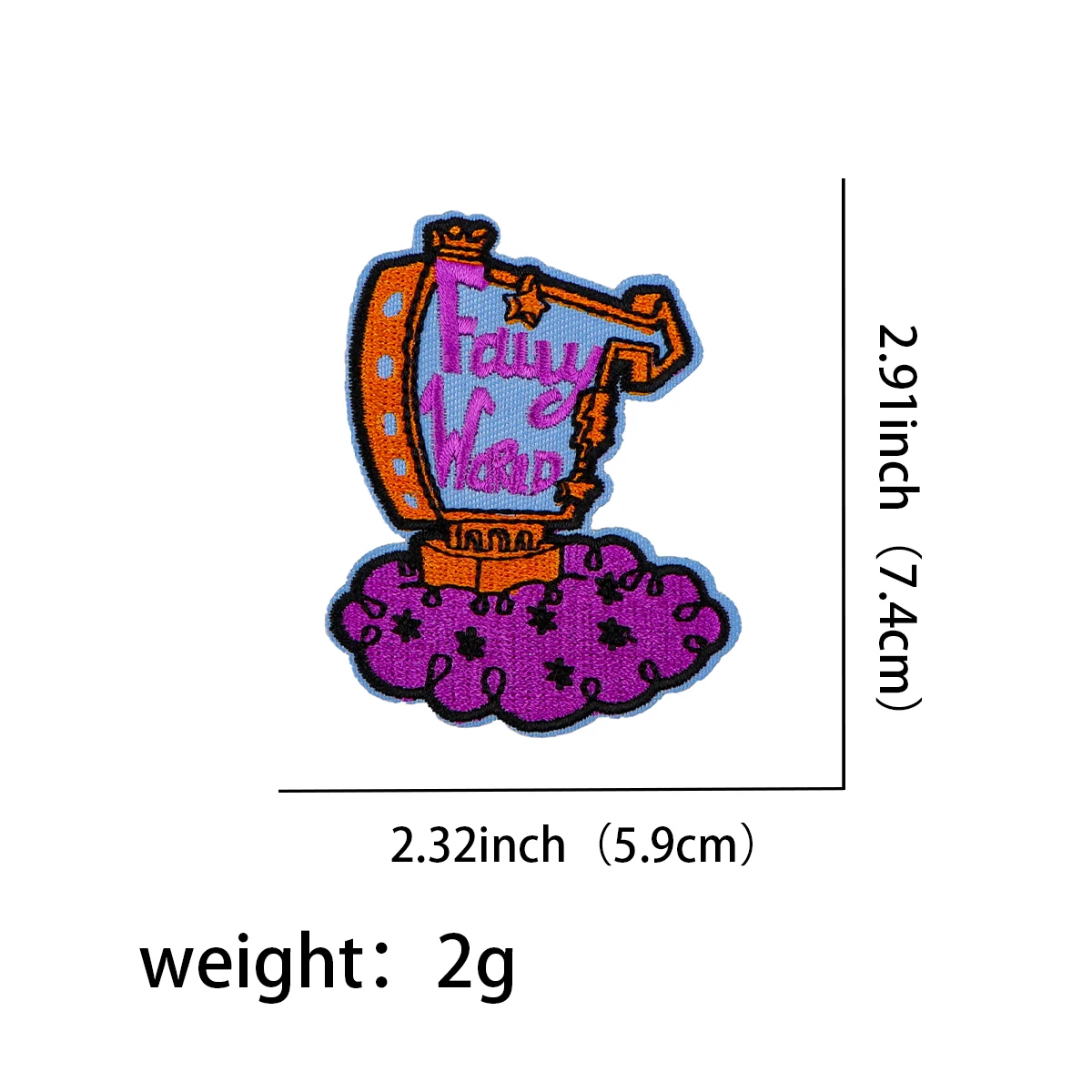 Fantasty Cartoon Embroidered DIY Iron On Patches Badges Patchwork Sewing Applique Jacket Backpack Badges