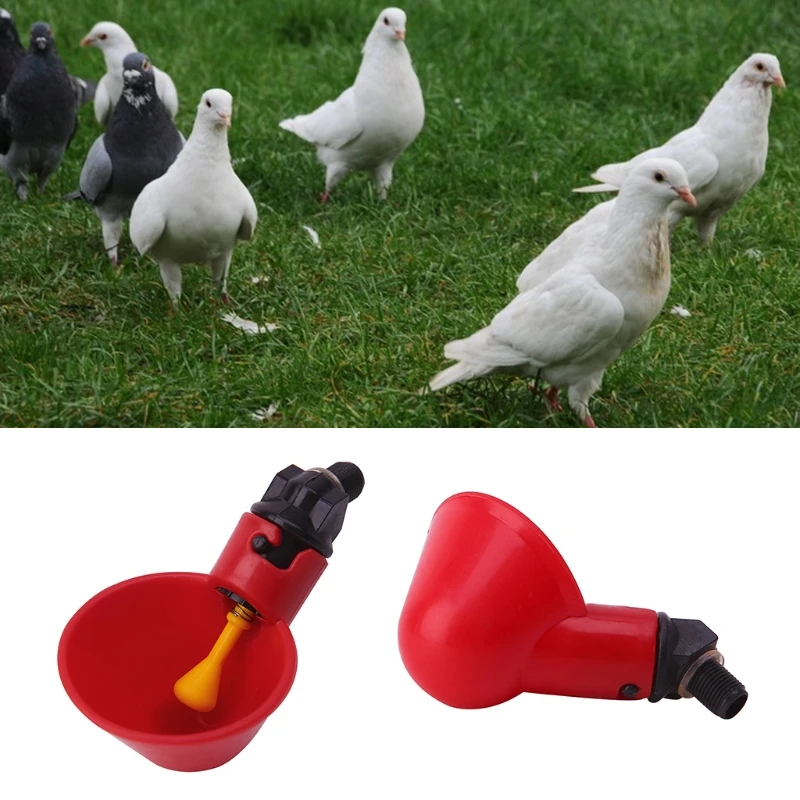 Automatic Poultry Watering Cups 3 Inch Thread Chicken Feeder Waterers for Birds Ducks Chicks Home Poultry Supplies