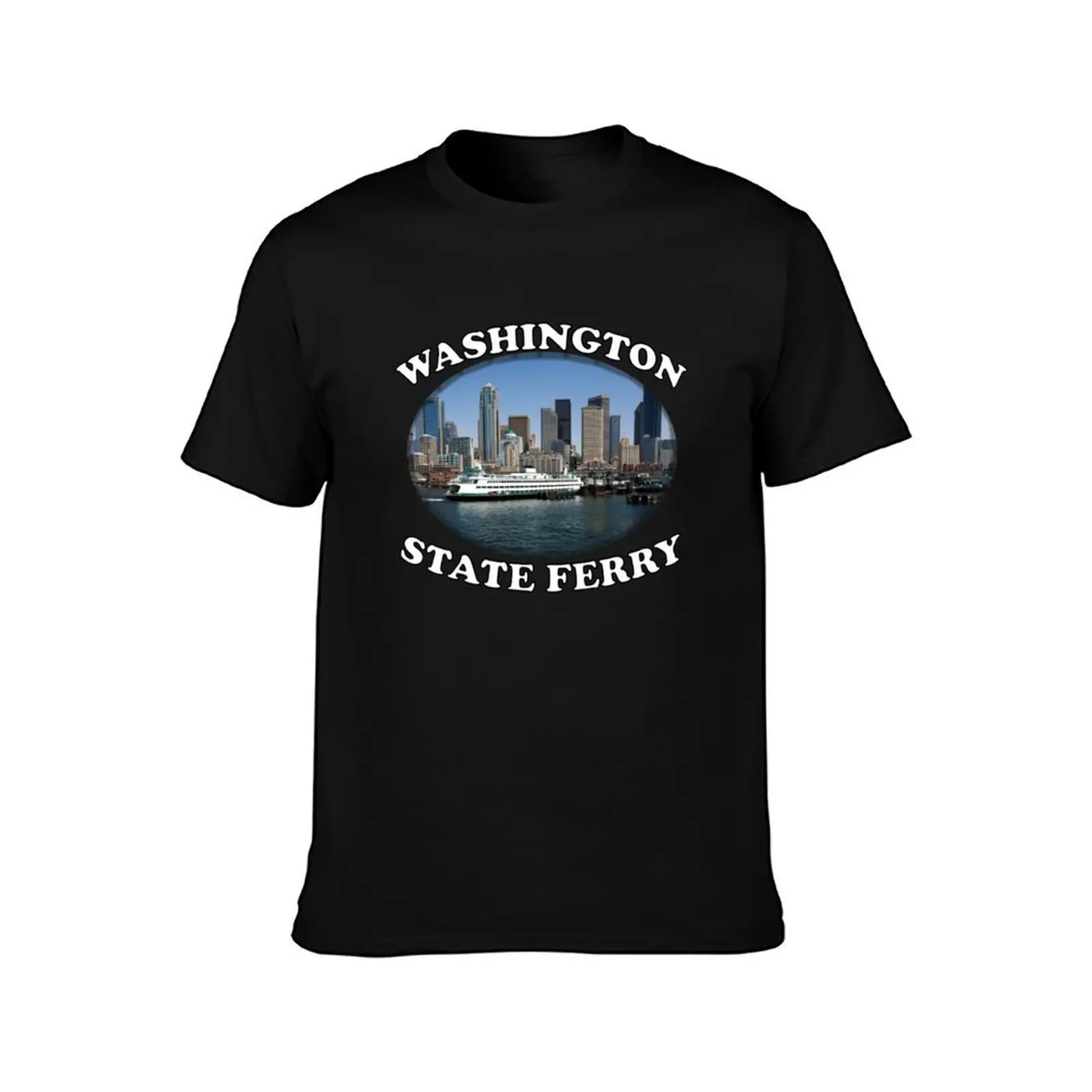 Washington State Ferries Bainbridge Island T-Shirt, Summer Casual Cotton Tee, Oversized Streetwear Tops, Vintage Graphic Print