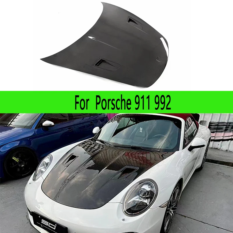 

For Porsche 911 992 Carbon Fiber Hood Engine Cover Hood Car Headliner Hood Cover automotive parts
