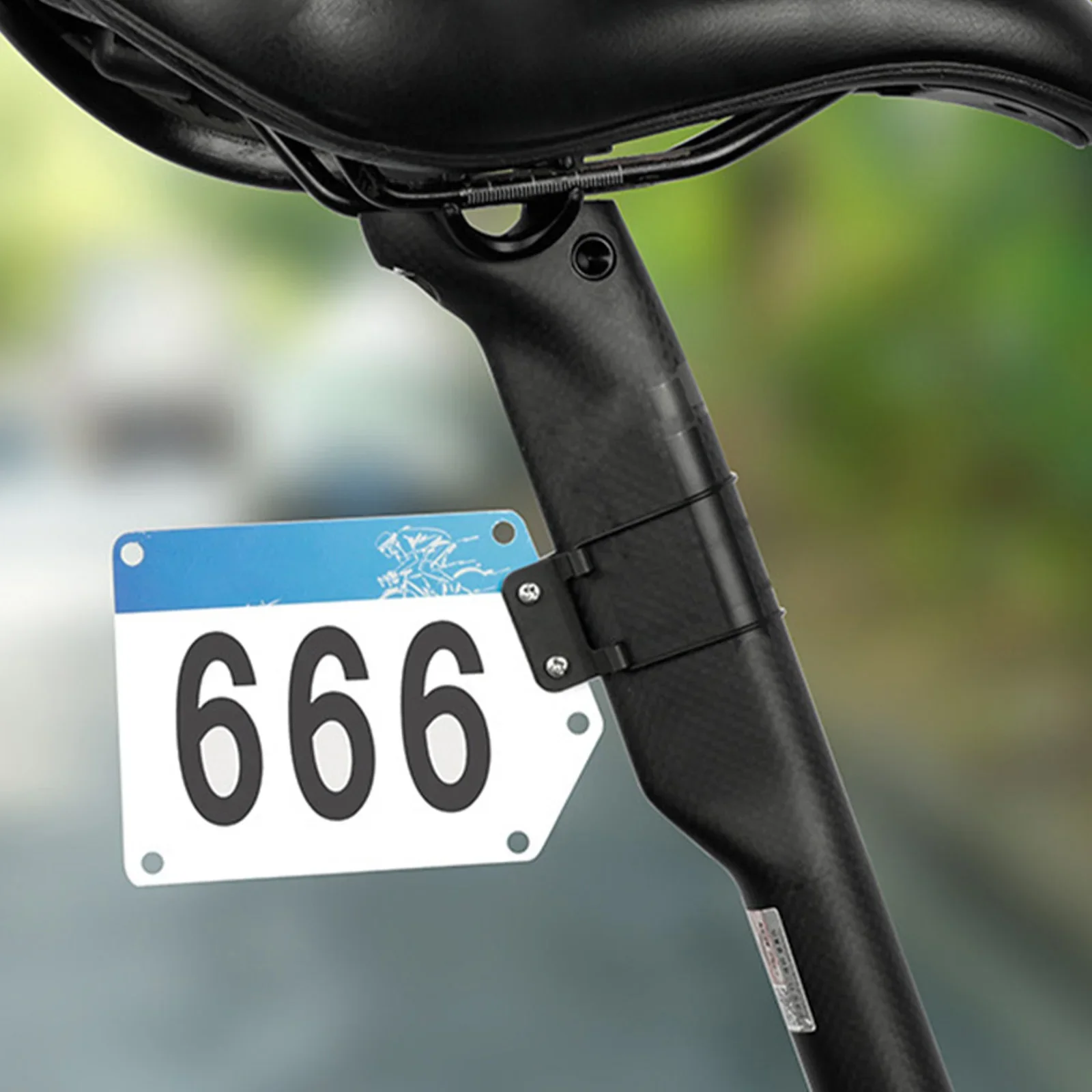 

Digital Sticker Number Plate Bicycle Race Cards Bracket Cycling Accessories Fixed Strap For Mtb Bike For Seatpost