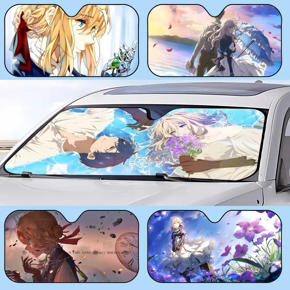 

Солнцезащитный козырек Violet Evergarden, выдвижной автомобильный солнцезащитный козырек, антибликовая защита от ультрафиолета, солнцезащитный козырек для переднего окна