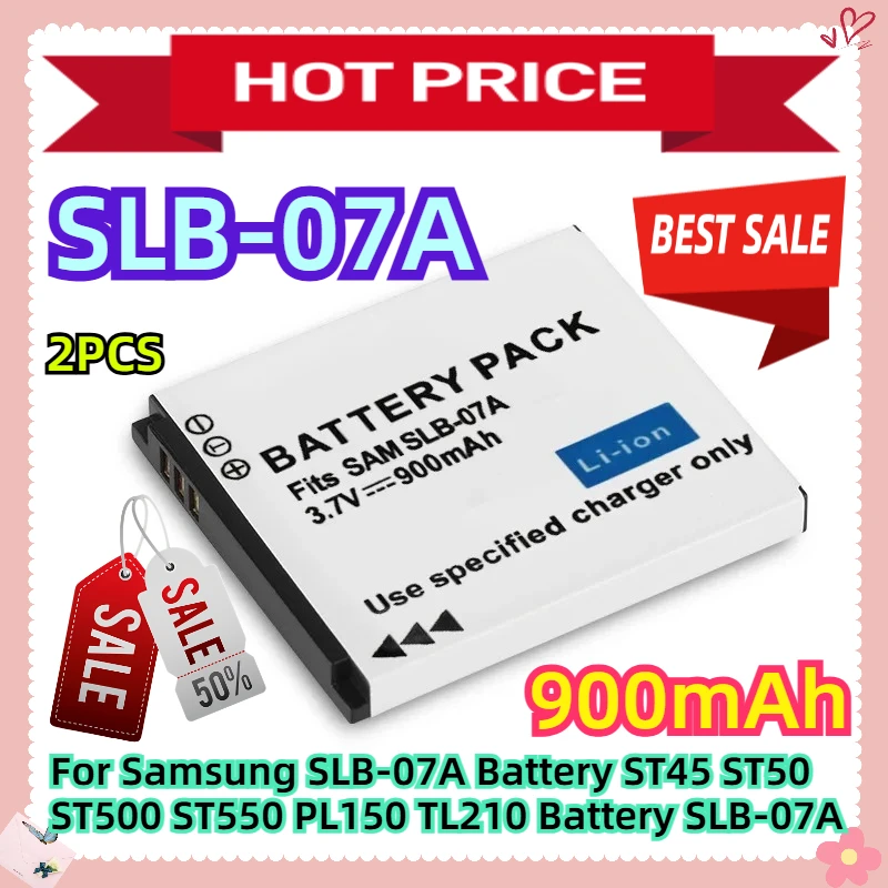 

For Samsung SLB-07A Battery ST45 ST50 ST500 ST550 PL150 TL210 Battery 900mAh SLB-07A Suitable