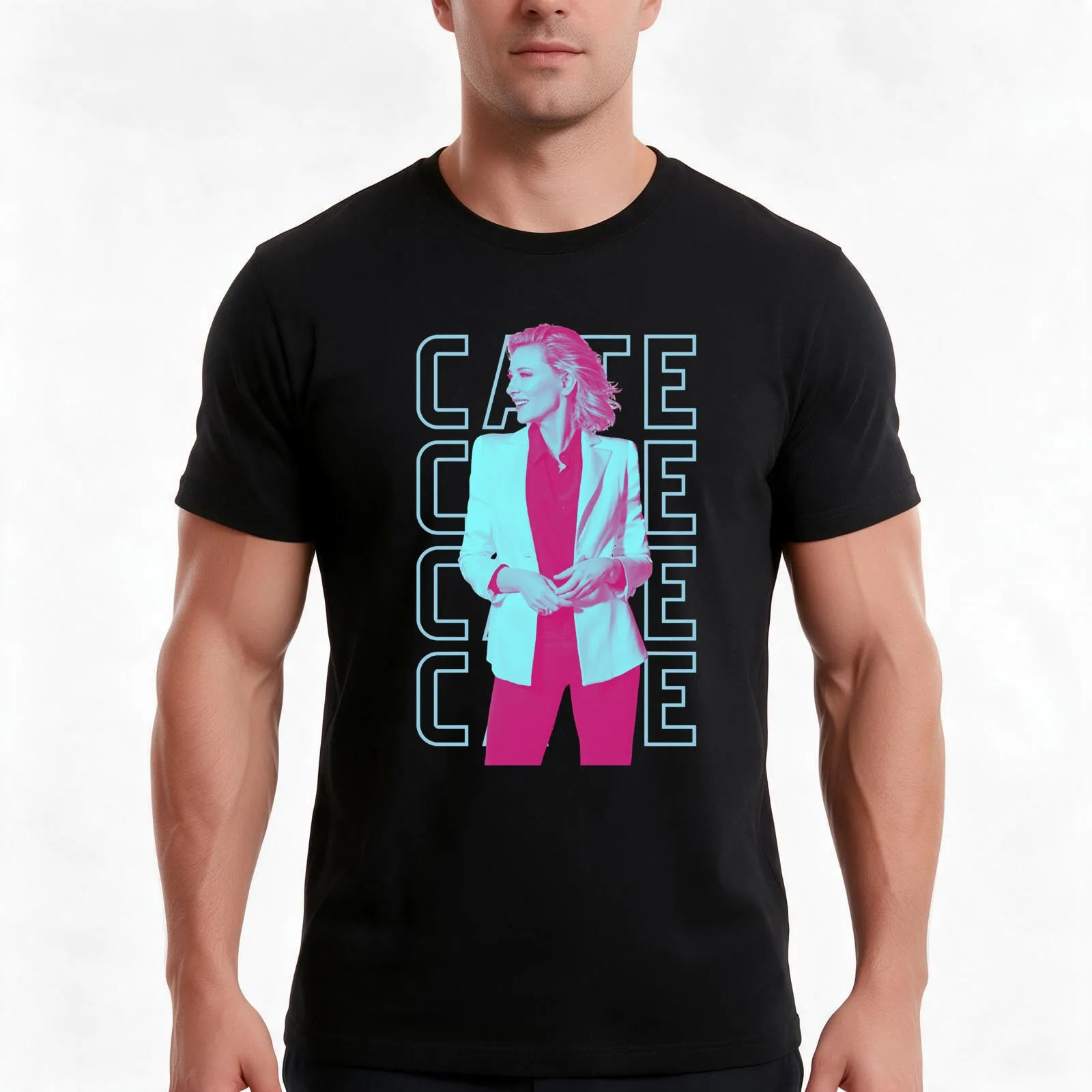 Vintage Photograp Cate Graphic For Fan T-Shirt, Summer Casual Cotton Tee, Oversized Streetwear Tops, Vintage Graphic Print