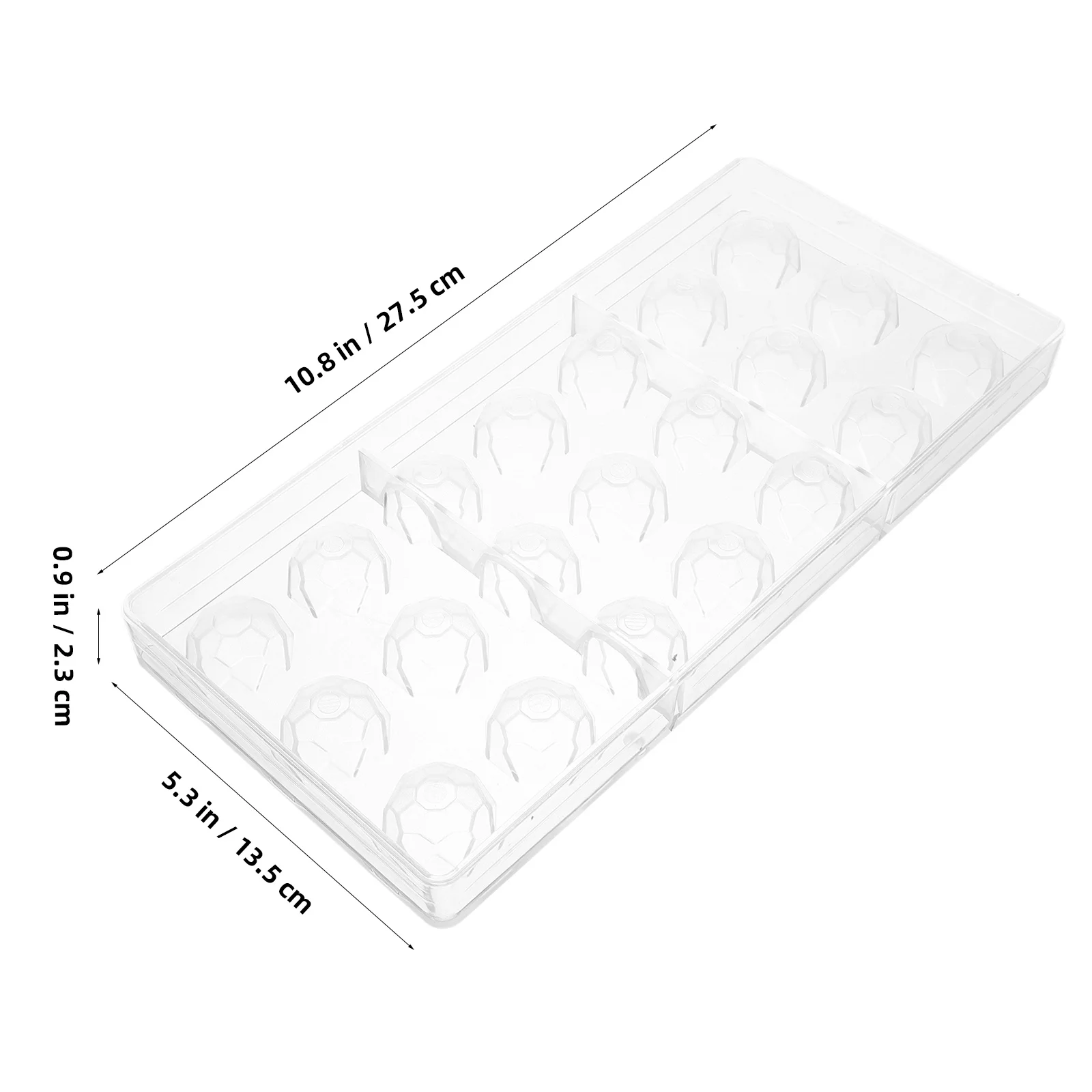 21-Cavity Football Chocolate Mould DIY Chocolates Ice Cubes Cakes Puddings Reusable Plastic Easy Operation