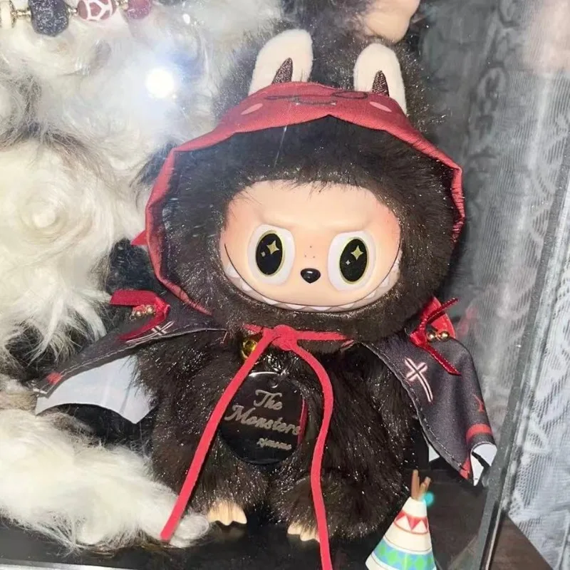 Pour labubu Halloween citrouille poupée costume mignon chat noir vinyle poupée habiller vêtements pas de poupée