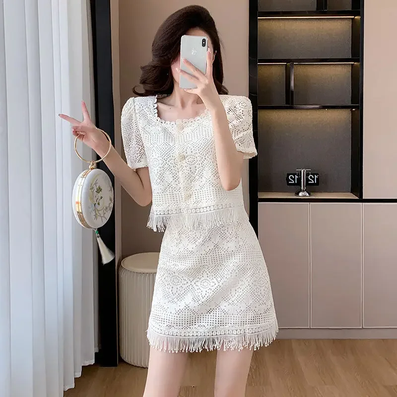 

Office Women's Two Skirt Piece Set Full Clothing New Arrivals Promotion Luxury Designer Summer Fashion 2025 Korea Female Outfits