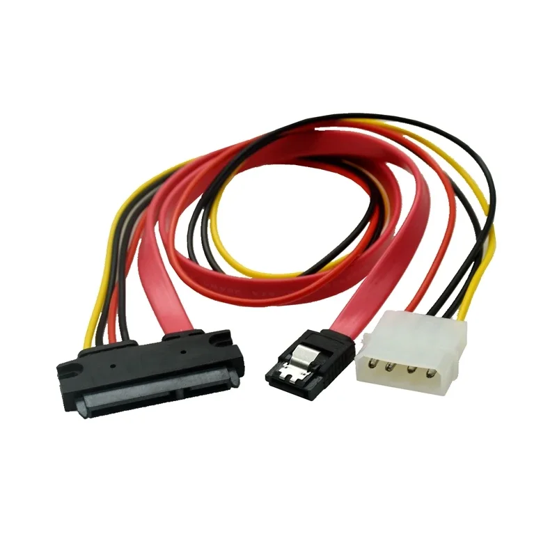 مجموعة طاقة بيانات SATA 22Pin Serial ATA أنثى إلى SATA 7Pin أنثى مع كابل طاقة موليكس IDE 4Pin لمحركات الأقراص الصلبة 2.5 "/3.5"