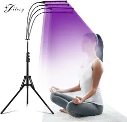 4-Head Tanning Lamp 60W UV Tanning Machine 360° Rotation 432 LEDS Blue Light Wavelength 460nm & 490nm Solarium Tanning Light