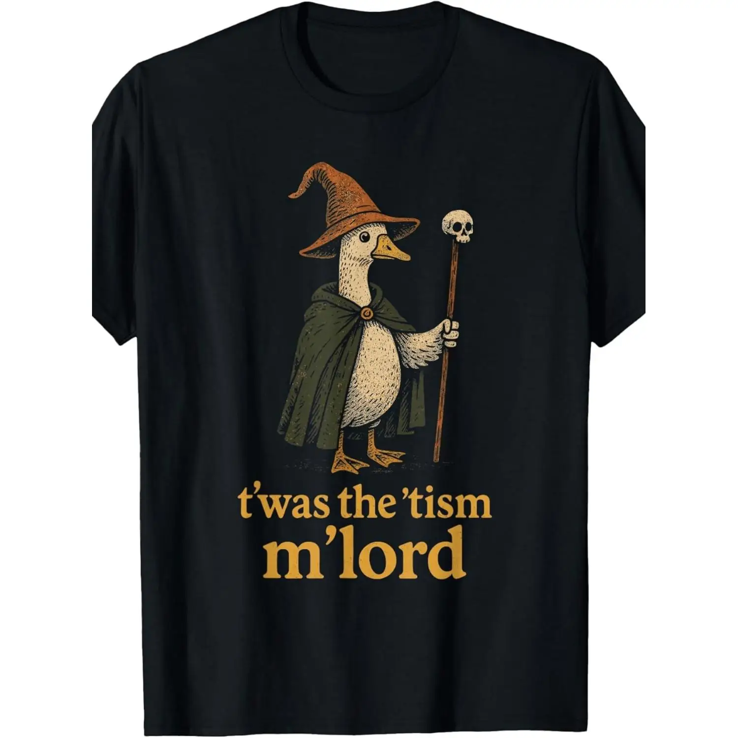 Camiseta divertida con estampado gráfico de Meme TWAS The Tism M Lord Silly Goose para niños, camiseta de boutique de moda, ropa informal, camiseta con estampado de cuello redondo, regalo