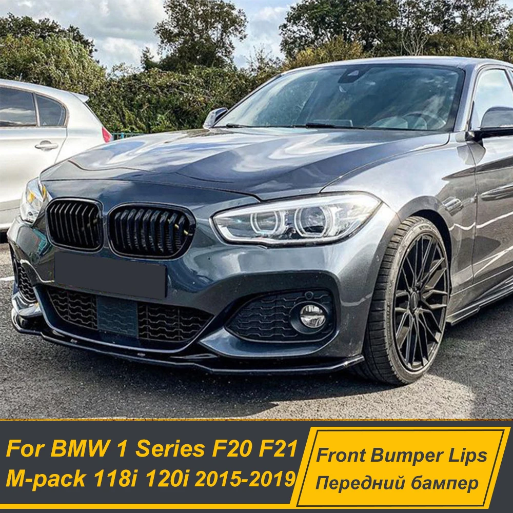 

For BMW 1 Series F20 F21 M-Pack 118i 120i 2015-2019 Front Bumper Lip Chin Splitter Body Kit Spoiler Diffuser Accessories Parts