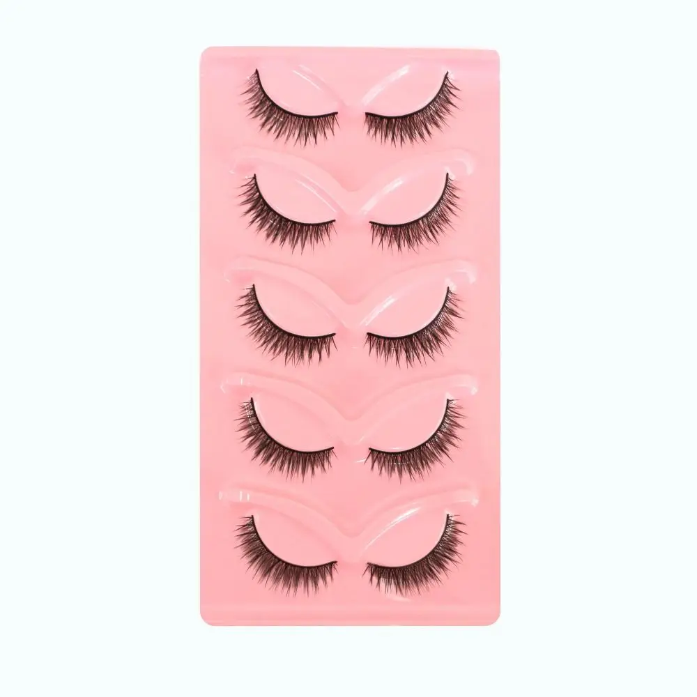 Volle Streifen Buschige Falsche Wimpern Auge Schwanz Verlängerung Schräge 3D Curl Gefälschte Wimpern Wispy Flauschigen Faux Nerz Wimpern Make-Up-Tools