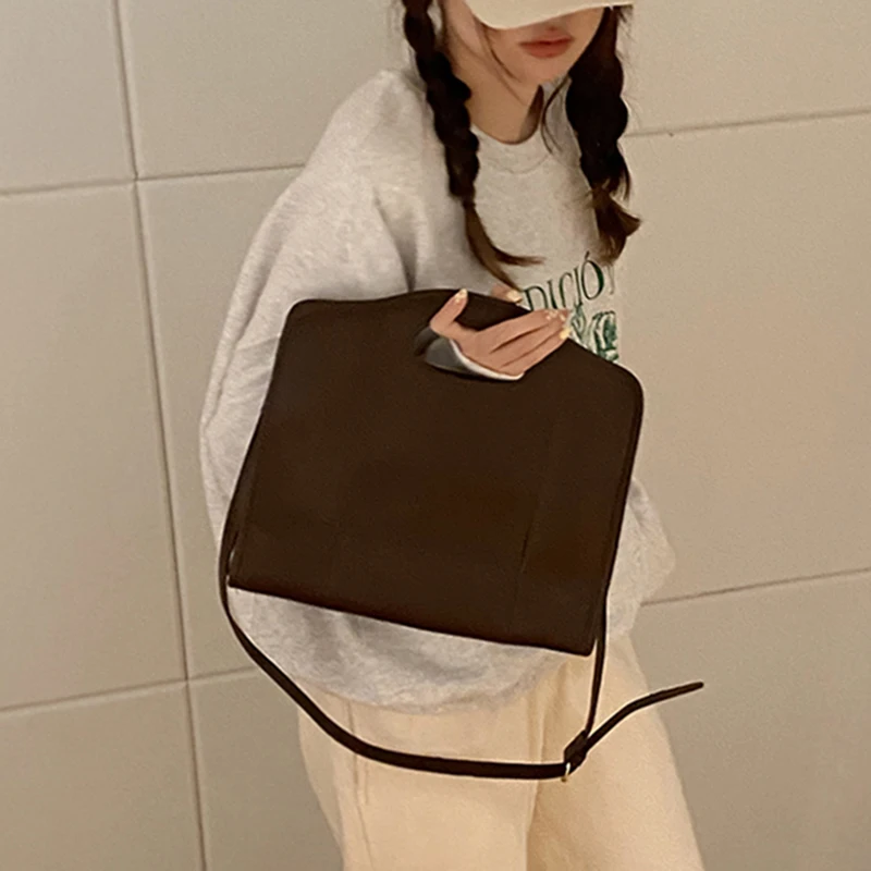 Tas Clutch Wanita Bisnis Baru Musim Gugur Musim Dingin Tas Kantor Kulit PU Tas Messenger Kapasitas Besar Cocok untuk Semua