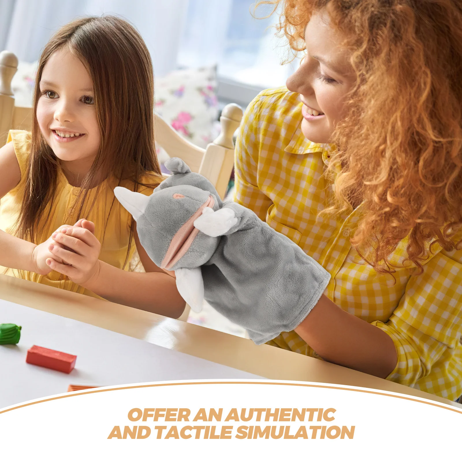 2 stuks zachte simulatie dierenhandpoppen voor kinderen interactieve ouder-kind communicatie roltijd bedtijd avonturen