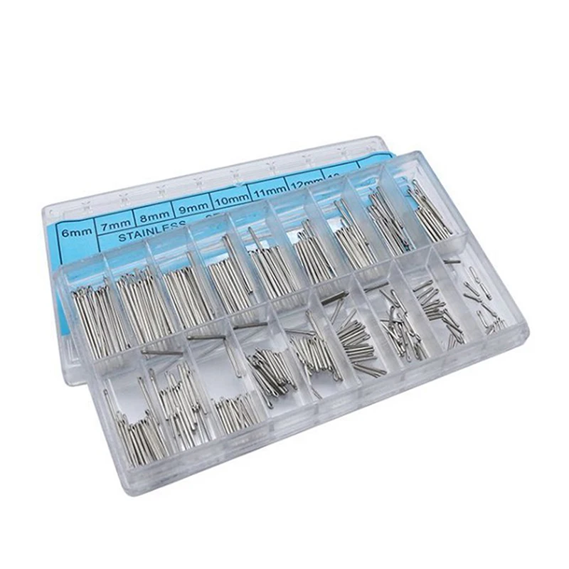 New【360pcs Watch Band Split Pins With Box Stainless Steel Watch Bracelet Strap Link Pins Cotter Bar Assortment Repair Tool】