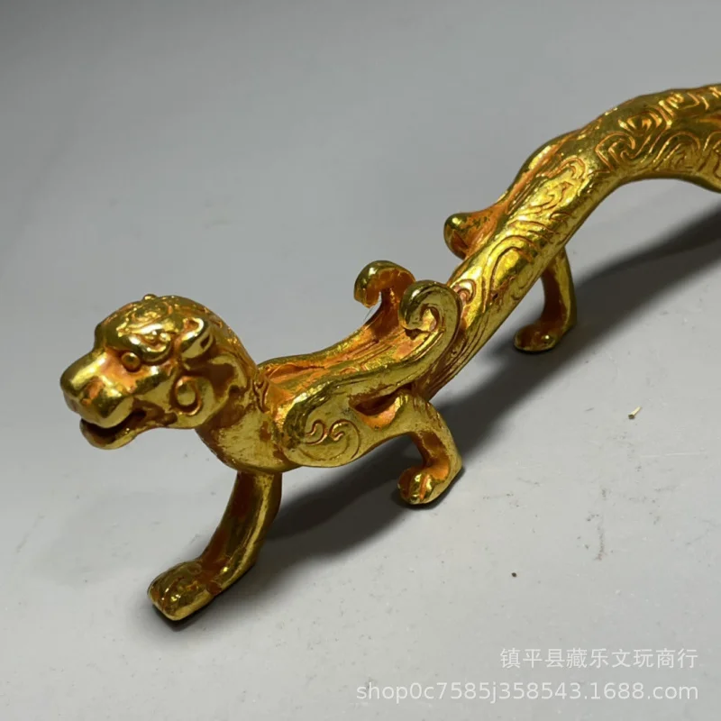 Antique Bronze Artifacts from the Spring Autumn and Warring States Period, -like Pen Rest, Brush Holder, Walking Tiger